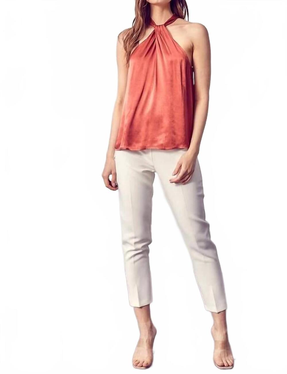 NEW DO+BE razor back top in clay